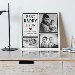 'Best Daddy ever' photo collage Plaque<br><div class="desc">Capture heartfelt moments and memories with our 'Best Daddy ever' photo collage Plaque. Customizable, black and white themed, this plaque offers the perfect token of love. With space for 3 photos and a personalized message, it's a gift your father will treasure forever. The ideal Father's Day gift, make your dad...</div>