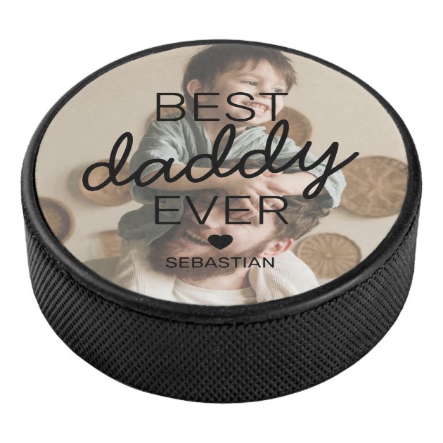 World's #1 Best Dad 'Special Day' Ice Hockey Puck Father's Keepsake NEW 