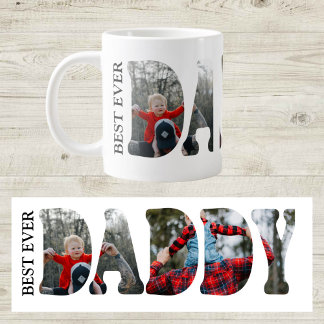 Best Daddy Ever Photo Mug, Custom Father birthday  Giant Coffee Mug