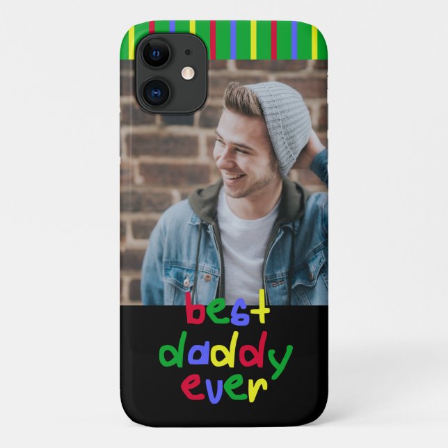 Best Daddy Ever Photo Personalized Case-Mate iPhone Case (Back)