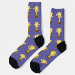 Best Daddy Ever Retro Trophy Cup Cool Father's day Socks
