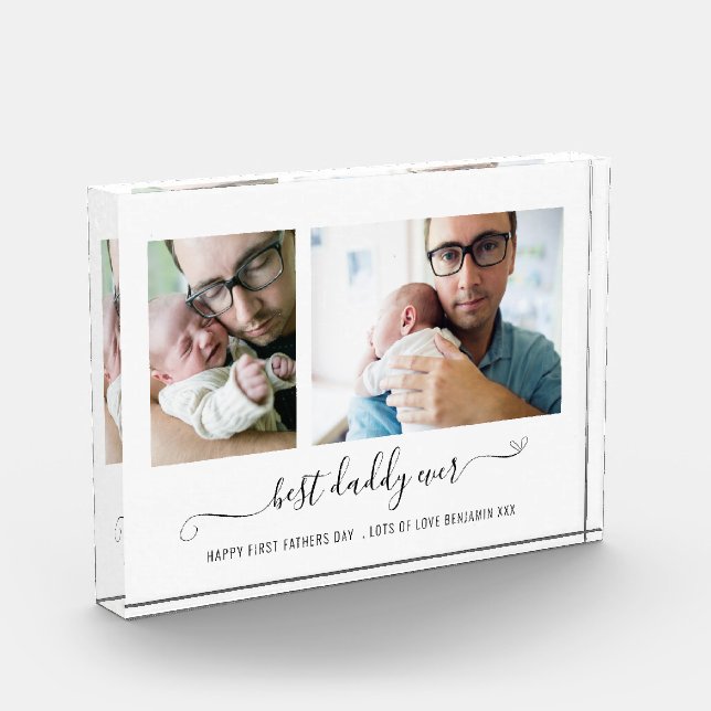  Best Daddy Ever Script 2 Photos 1st Fathers Day (Left)