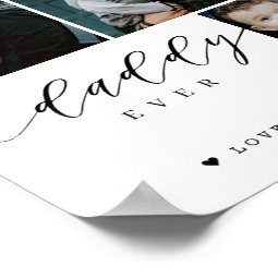 Best Daddy Ever Script | Father's Day Keepsake Poster | Zazzle