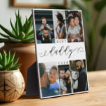 Best Daddy Ever Script Fathers Day Photo Collage Plaque<br><div class="desc">Send your dad a beautiful personalized Father's Day gift he'll cherish forever. Special personalized Father's Day family photo collage to display your special family photos and memories. Our design features a simple 6-photo collage grid design with "Best Daddy Ever" in a beautiful handwritten black script style & serif text pairing....</div>