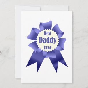 Best Daddy Ever winner award ribbon for Father Announcement