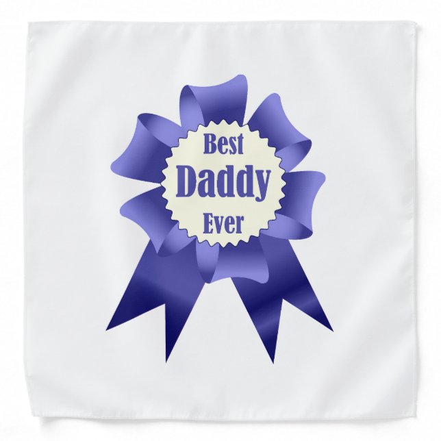 Best Daddy Ever winner award ribbon for Father Bandana (Front)