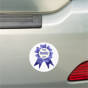 Best Daddy Ever winner award ribbon for Father Car Magnet