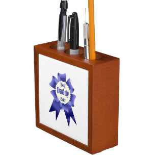 Best Daddy Ever winner award ribbon for Father Desk Organizer
