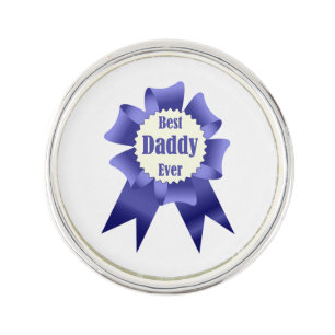 Best Daddy Ever winner award ribbon for Father Lapel Pin