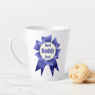 Best Daddy Ever winner award ribbon for Father Latte Mug