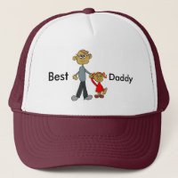 Best Daddy Father's Day Father Daughter Cartoon Trucker Hat