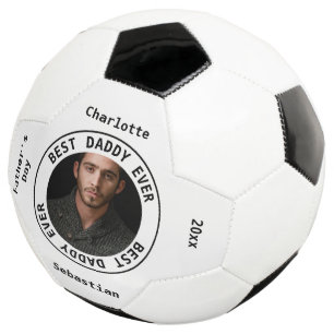 Best Daddy Fathers Day Photo Personalized Soccer Ball