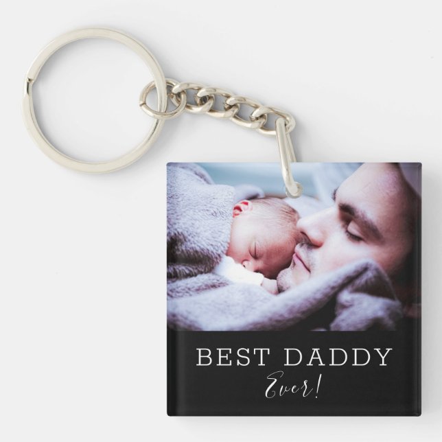 Best Daddy First Father's Day Daughter  Keychain (Front)