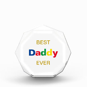 Best Daddy in Festive Colors Acrylic Award