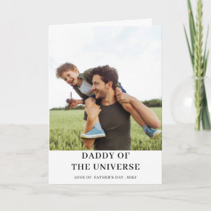 Best Daddy in the Universe Modern Father’s Day  Card