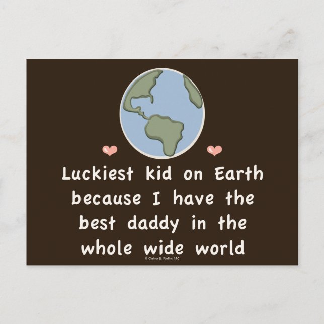 Best Daddy In The World Kid Postcards (Front)