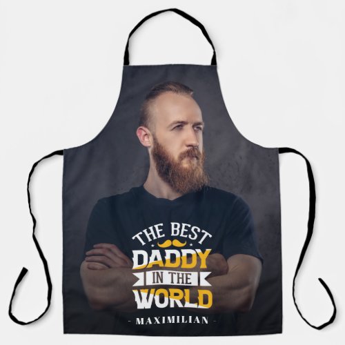 Best daddy in the world name  photo  apron