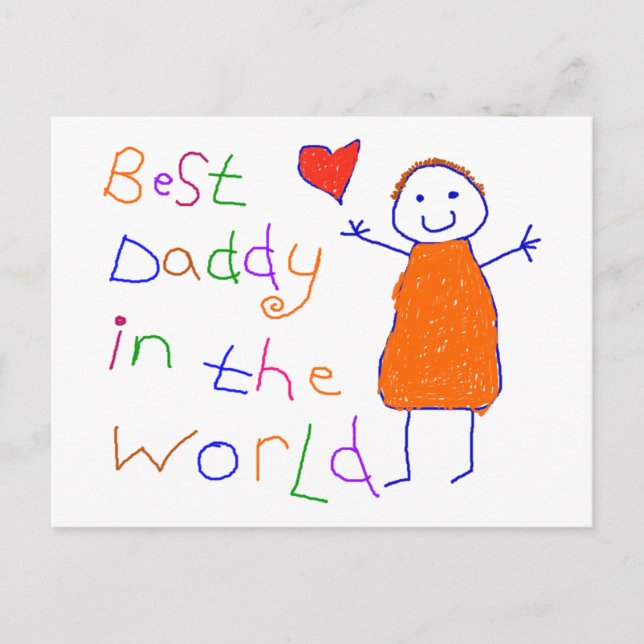 Best Daddy in World Postcard (Front)