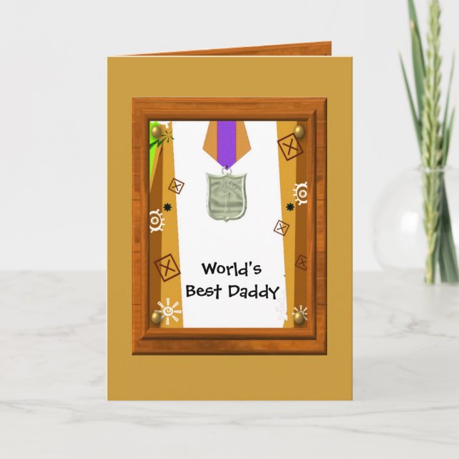 Best Daddy Medal Card (Front)