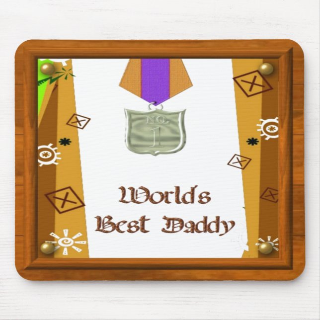 Best Daddy Medal Mousepad (Front)