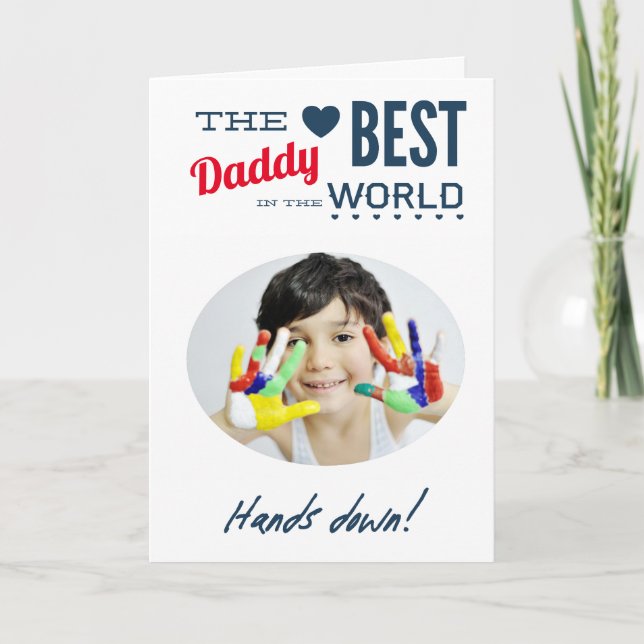 Best Daddy Photo Card (Front)
