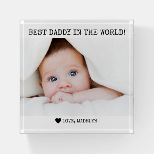 Best Daddy Photo Fathers Day Gift Personalized  Paperweight