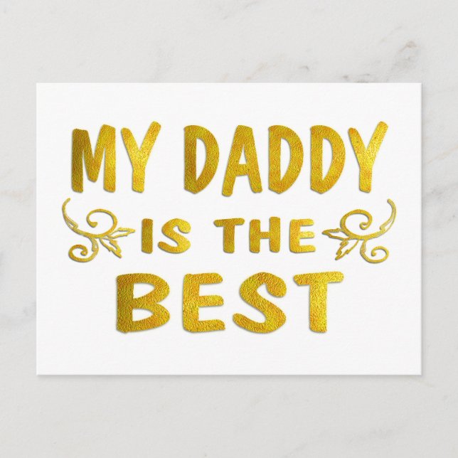 Best Daddy Postcard (Front)
