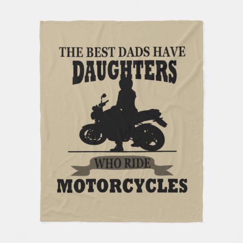 best dads daughter ride motorcycle fleece blanket