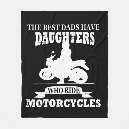 best dads daughter ride motorcycle fleece blanket