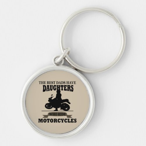 Best dads daughter ride motorcycle keychain