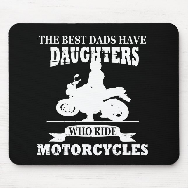 Best dads daughter ride motorcycle mouse pad (Front)