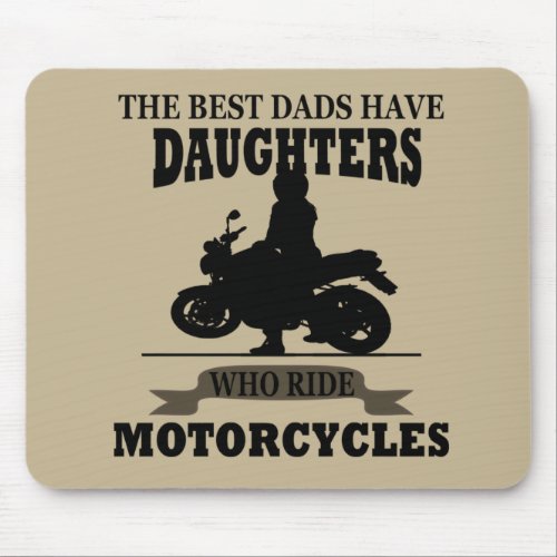 best dads daughter ride motorcycle mouse pad