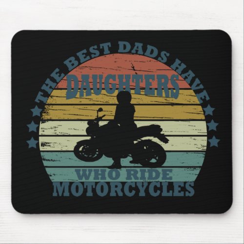 best dads daughter ride motorcycle mouse pad