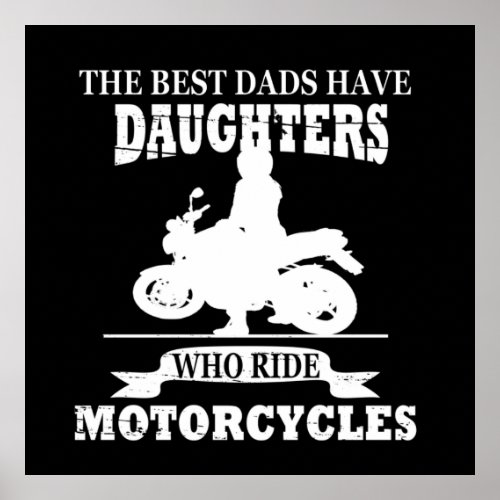 best dads daughter ride motorcycle poster