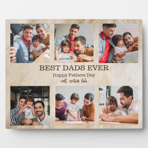 Best Dads Ever 6 Photo Fathers Day Gift  Plaque
