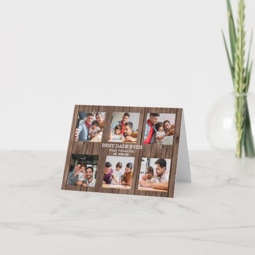 Best Dads Ever 6 Photo Fathers Day  Holiday Card