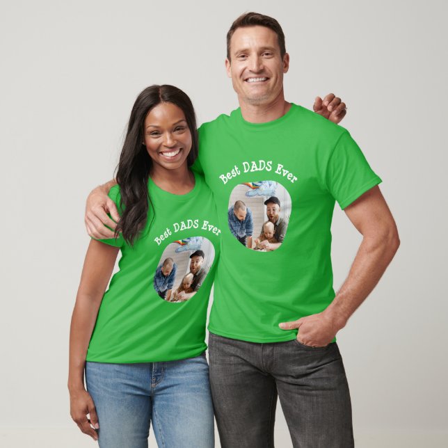 Best DADS Ever LGBTQ upload your square photo T-Shirt (Unisex)