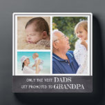 Best Dads Get Promoted To Grandpa 3 Photo Collage Plaque<br><div class="desc">Custom Photo collage plaque with the quote 'Only The Best Dads Get Promoted To Grandpa' to make grandpa feel special . A unique gift for father's day , grandparents day and grandpa birthday.</div>