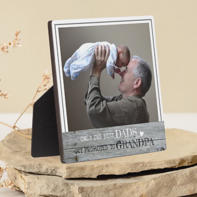 Best Dads Get Promoted To Grandpa Photo Wood Plaque (Creator Uploaded)