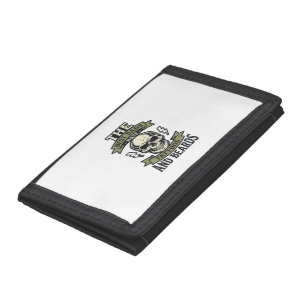 Best Dads Have Tattoos and Beards Skull Shirt_1 Trifold Wallet