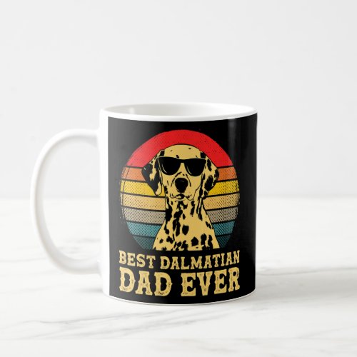 Best Dalmatian Dad Ever Dog  Retro Vintage  Coffee Mug