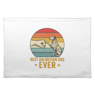 Best Dalmatian Dad Ever Vintage Fist Bump Shirt_1 Cloth Placemat