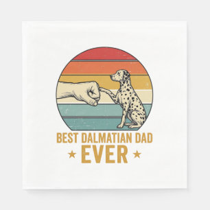 Best Dalmatian Dad Ever Vintage Fist Bump Shirt_1 Napkins