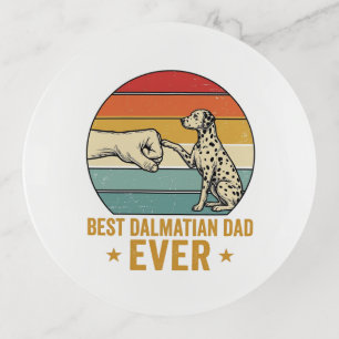 Best Dalmatian Dad Ever Vintage Fist Bump Shirt_1 Trinket Tray