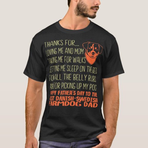 Best Danish_swedish Farmdog Fathers Day Gift T_Shirt
