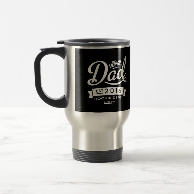 Best Dark New Dad 2016 Travel Mug (Left)