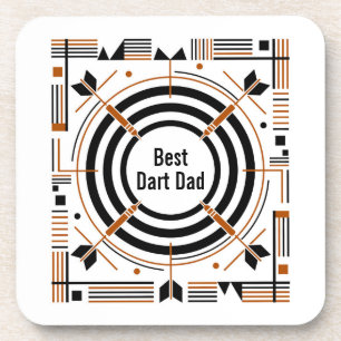 Best Dart Dad – Happy Father’s Day Beverage Coaster
