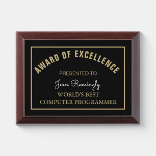 Best Data Computer Programmer Plaque