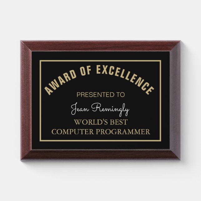 Best Data Computer Programmer Plaque (Horizontal)