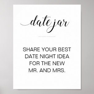 Best Date Idea For Newlyweds Wedding Poster